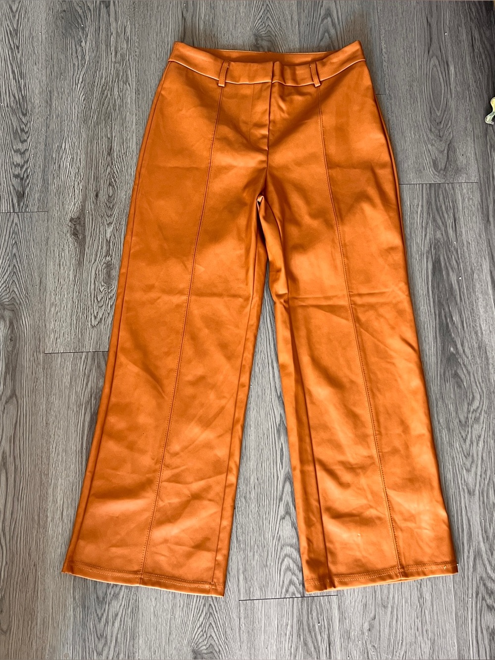 7 For All Mankind Patent Leather Wide Leg Pants